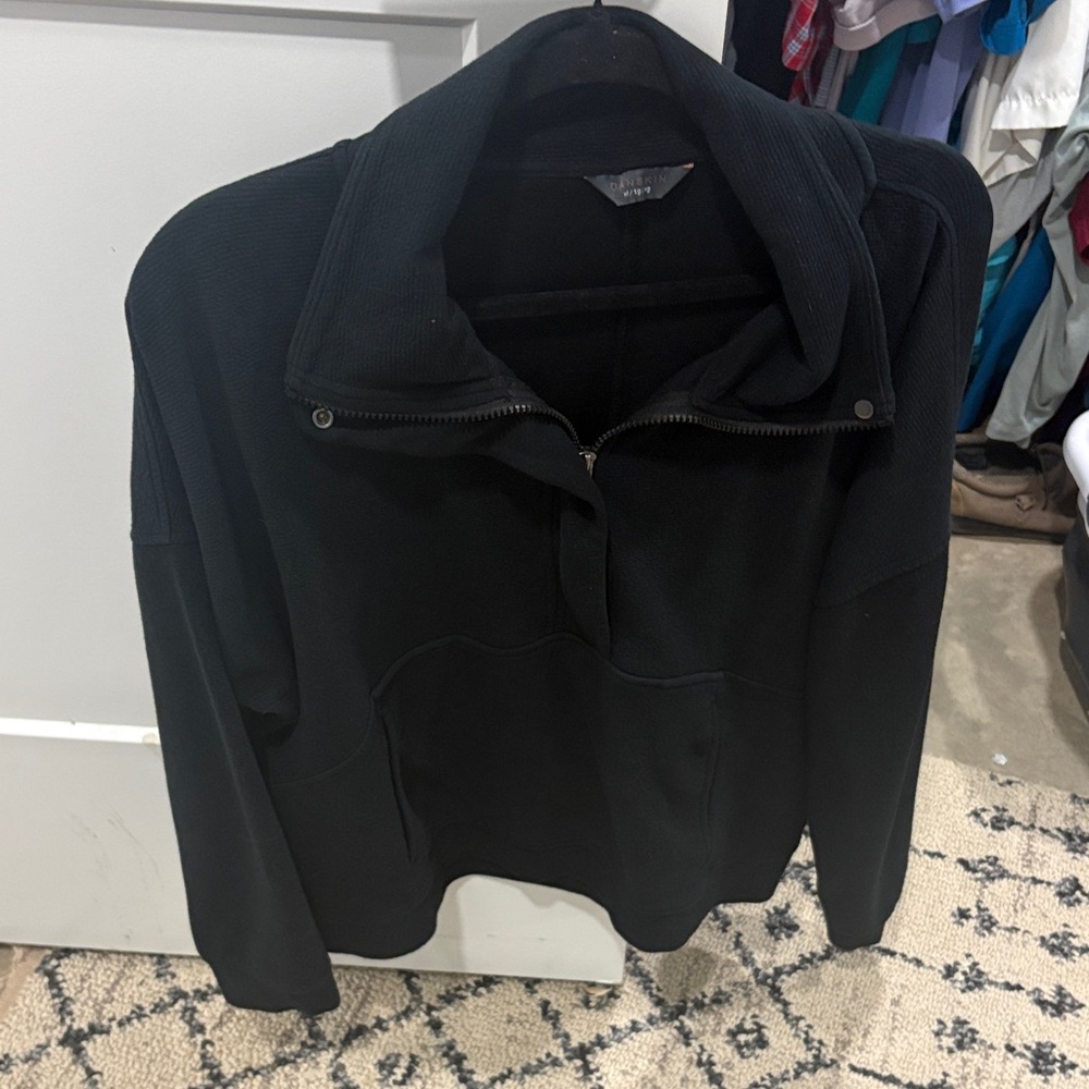 Danskin Now Black Half-Zip Pullover Sweatshirt